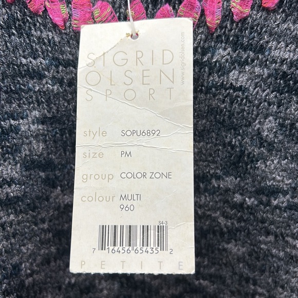Sigrid Olsen Sport sleeveless knit top size petite M new with tag - Picture 3 of 4